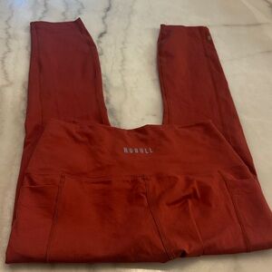 NOBULL Deep Red/Burnt Orange Performance Leggings Small